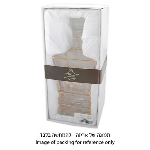 בקבוק ליין "בורא פרי הגפן" מיציקת קריסטל (27 ס"מ)