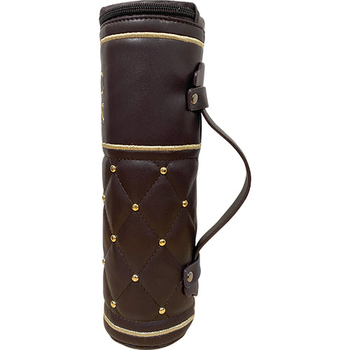 תיק עור למגילת אסתר (עבור קלף 25 ס"מ) אותיות בולטות זהב