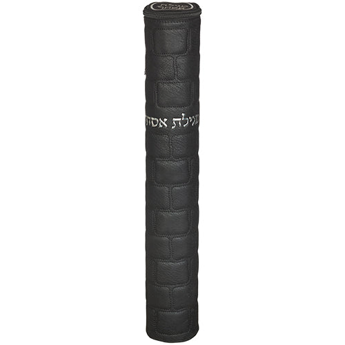 תיק עור "כותל" למגילת אסתר (עבור קלף 39 ס"מ) אותיות בולטות