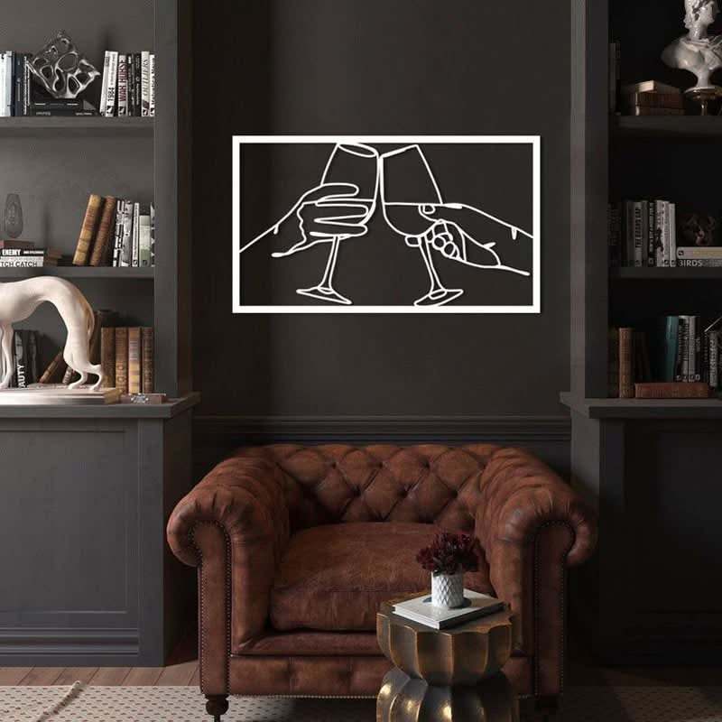 מתלה קיר “לחיים" ממתכת (3 גדלים, ו-5 צבעי מתכת לבחירה)