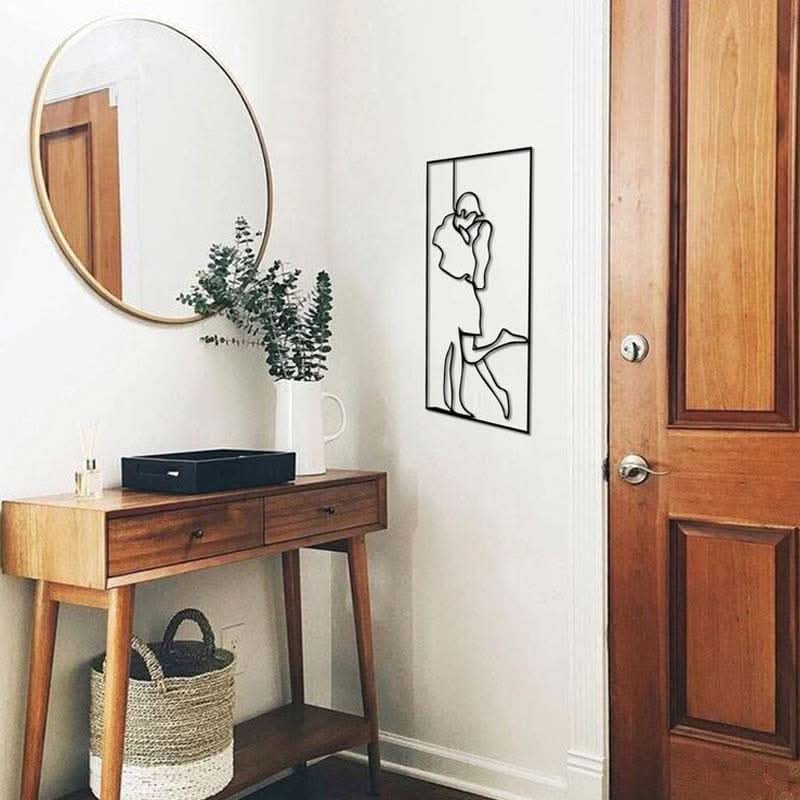 מתלה קיר “אהבה צעירה" ממתכת (4 גדלים, ו-5 צבעי מתכת לבחירה)