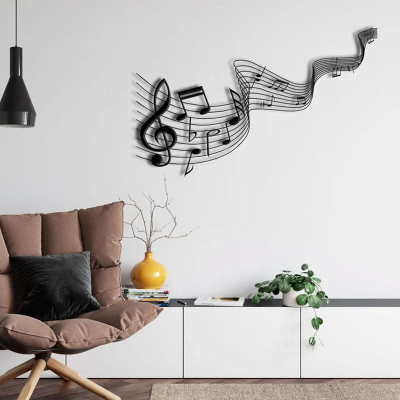 מתלה קיר “דרך המוזיקה" ממתכת (4 גדלים, ו-5 צבעי מתכת לבחירה)