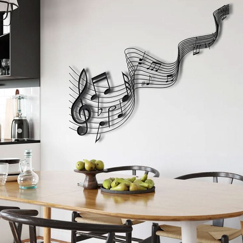 מתלה קיר “דרך המוזיקה" ממתכת (4 גדלים, ו-5 צבעי מתכת לבחירה)