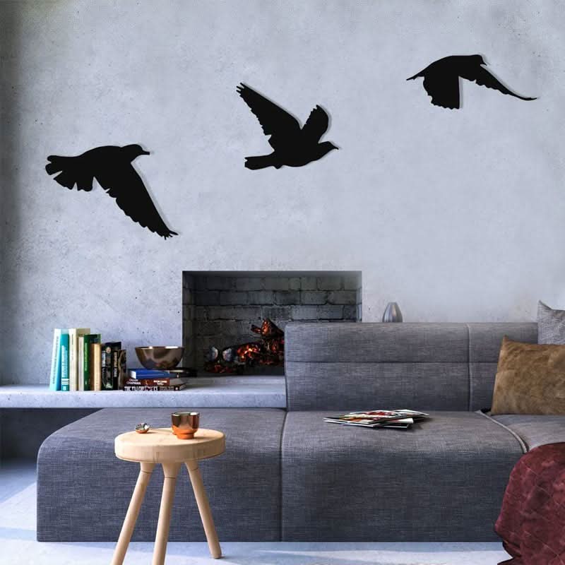 מתלה קיר “יונת השלום" ממתכת (5 צבעי מתכת לבחירה)