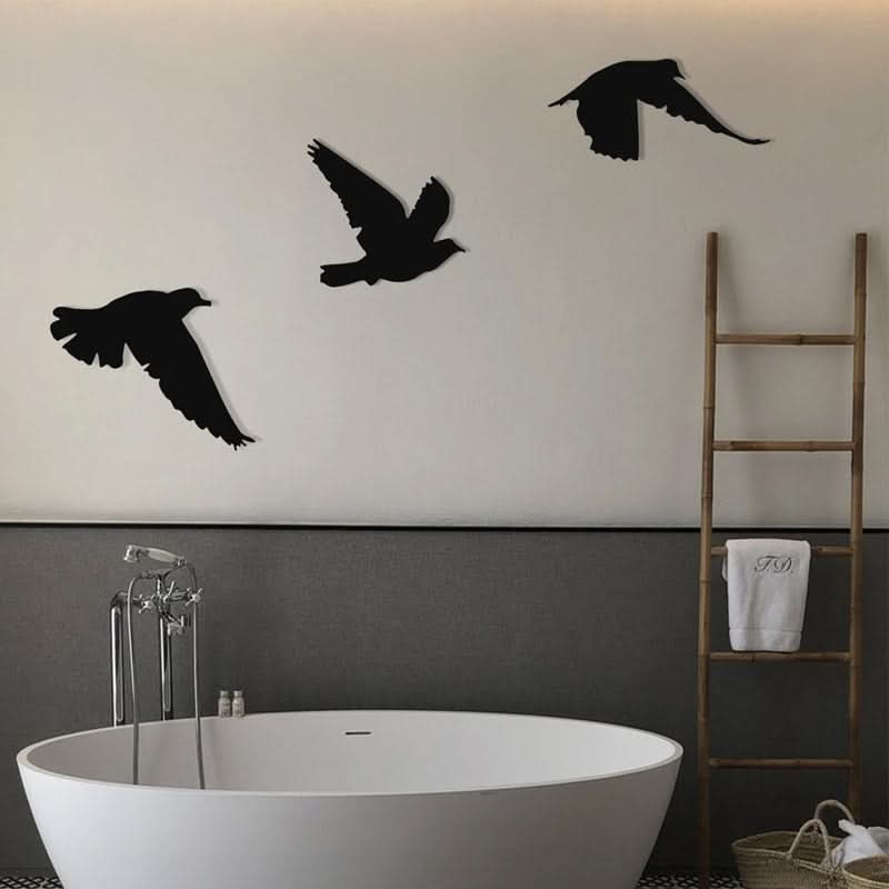 מתלה קיר “יונת השלום" ממתכת (5 צבעי מתכת לבחירה)