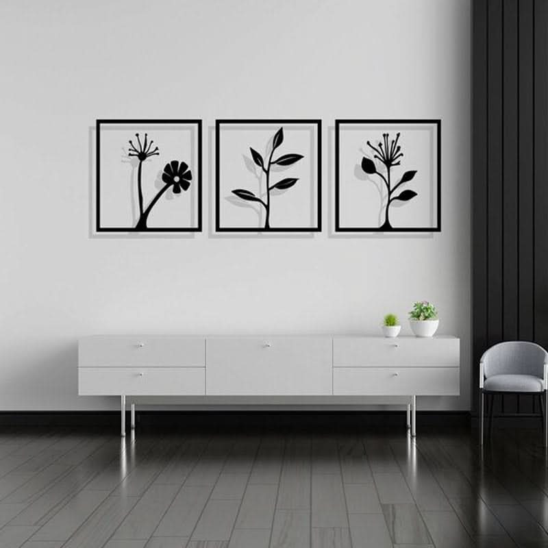 מתלה קיר “סט בוטני" ממתכת (4 גדלים, ו-5 צבעי מתכת לבחירה)