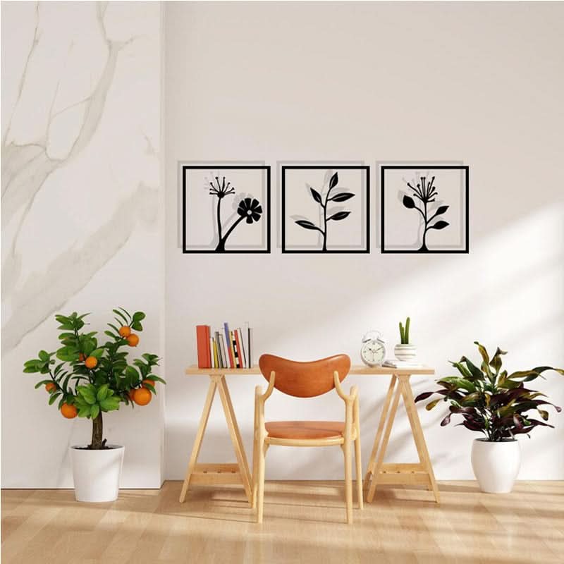 מתלה קיר “סט בוטני" ממתכת (4 גדלים, ו-5 צבעי מתכת לבחירה)