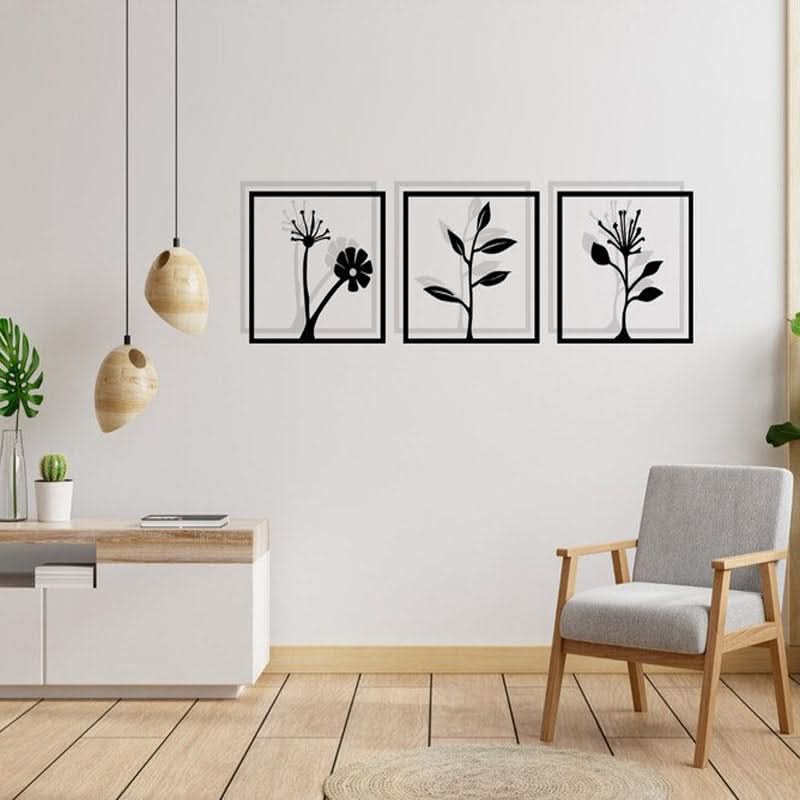 מתלה קיר “סט בוטני" ממתכת (4 גדלים, ו-5 צבעי מתכת לבחירה)