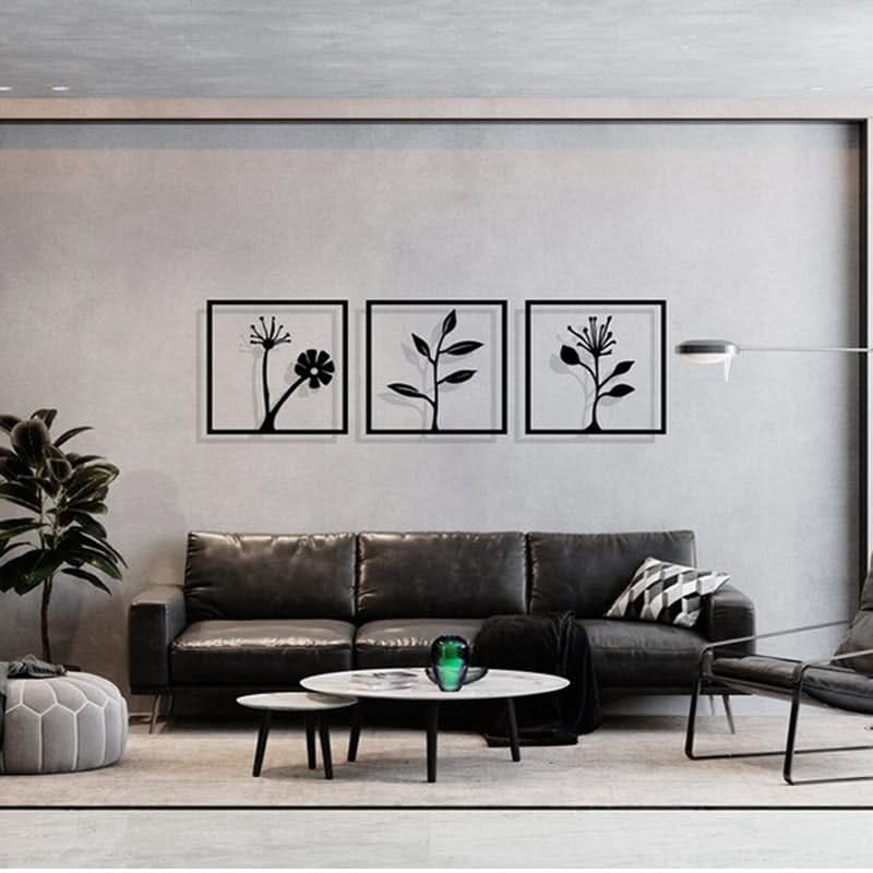 מתלה קיר “סט בוטני" ממתכת (4 גדלים, ו-5 צבעי מתכת לבחירה)