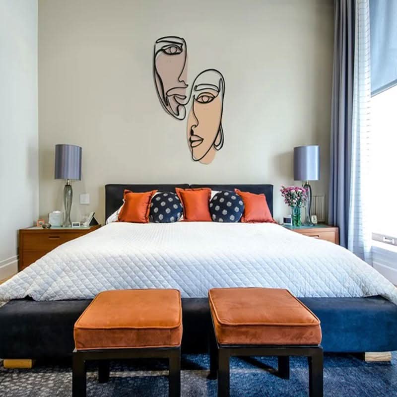 מתלה קיר “סנכרון" ממתכת (3 גדלים לבחירה) צבעוני