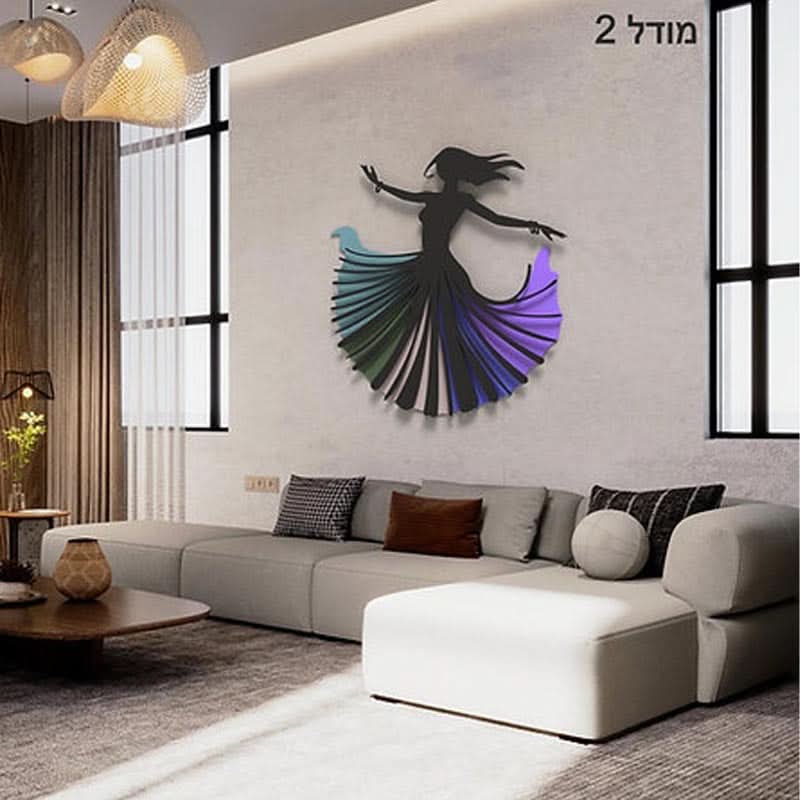 מתלה קיר “צועניה" ממתכת (2 גדלים ו2 צבעים לבחירה) אל חלד צבעוני