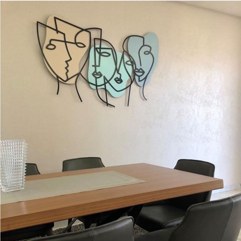 תמונת קיר “רקמה אנושית" ממתכת (4 גדלים ו-2 מודלים לבחירה)