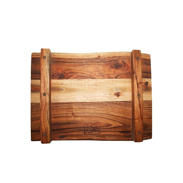 קרש חלה "שבת ויום טוב" (5*30*40 ס"מ) עץ טבעי + שקע למלח, האמן יאיר עמנואל