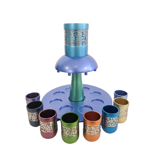 Elegant Wine Funnel/Dispenser (20*23*24 cm) made of colorful anodized aluminum - by artist Yair Emanuel