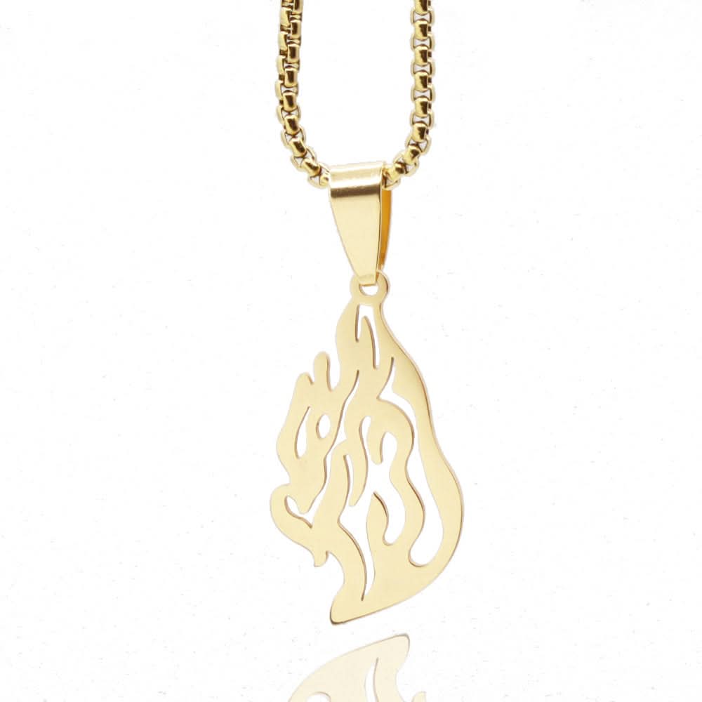 שרשרת "האש שלי" מסטיל (פלדת אל חלד) ציפוי זהב צהוב, 2.8 ס"מ