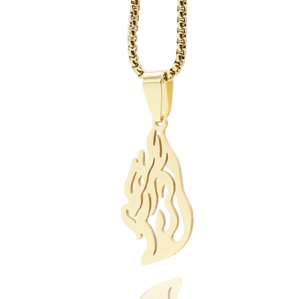 שרשרת "האש שלי" מסטיל (פלדת אל חלד) ציפוי זהב צהוב, 2.8 ס"מ