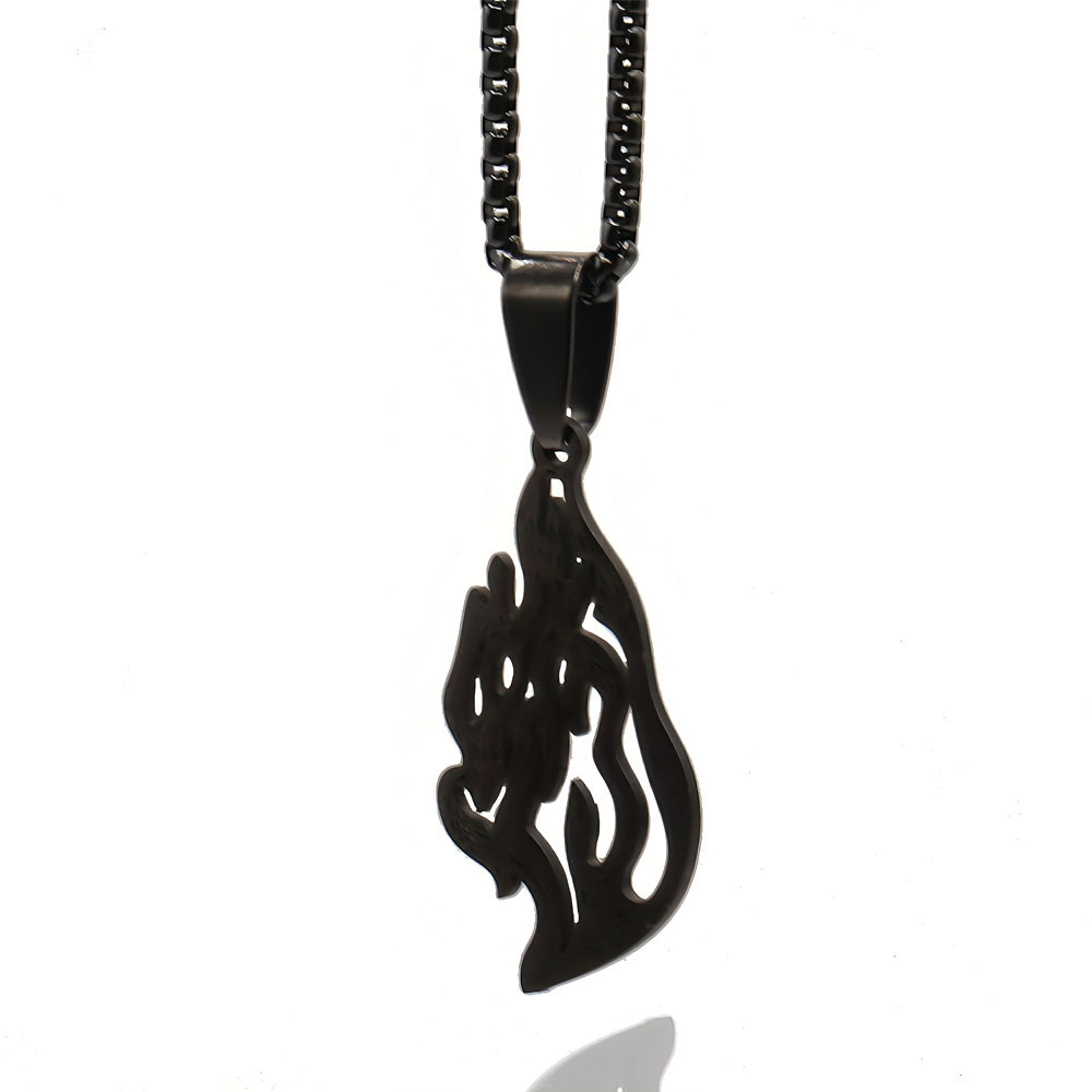 Star of David necklace with "Shema Yisrael" small (1.5 cm) made of stainless steel