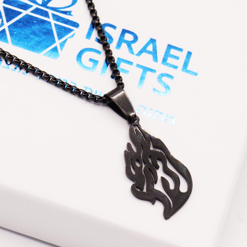 Star of David necklace with "Shema Yisrael" small (1.5 cm) made of stainless steel