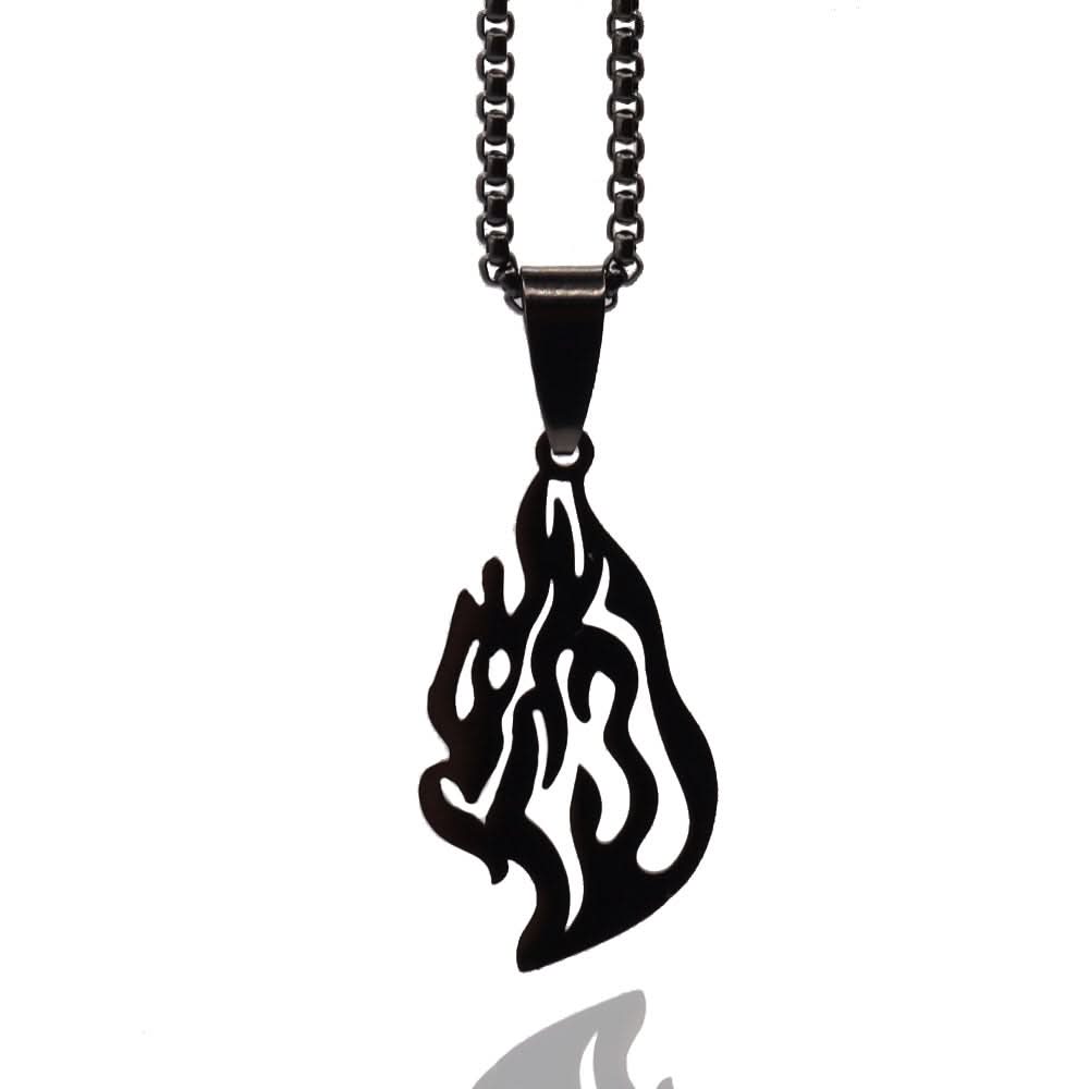 שרשרת "האש שלי" מסטיל (פלדת אל חלד) ציפוי שחור, 2.8 ס"מ