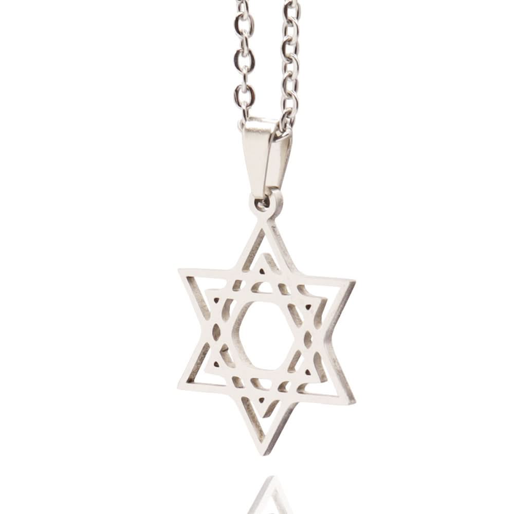 שרשרת מגן דוד (2.2 ס"מ) מסטיל (פלדת אל-חלד)