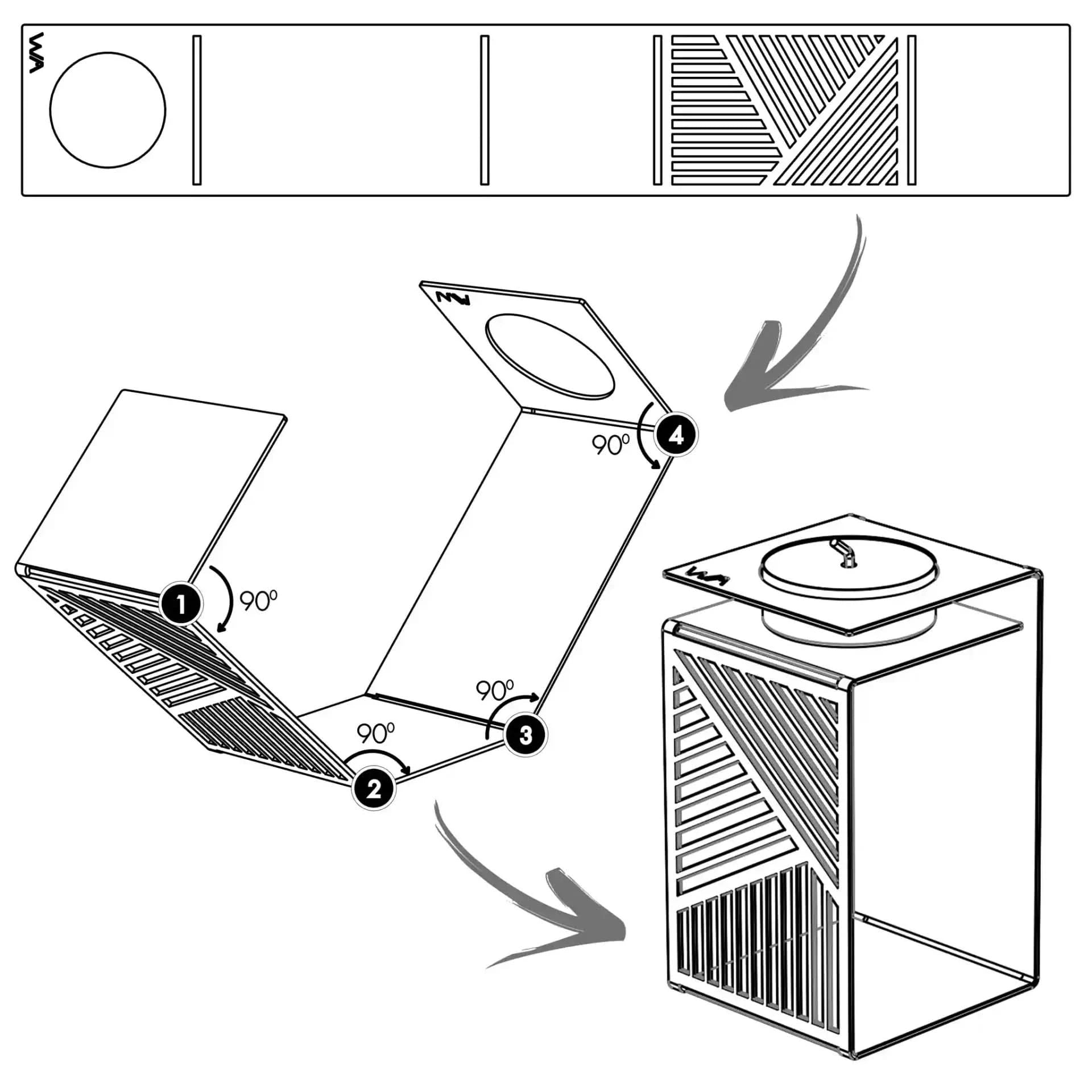 פמוטי שבת "קארל" מהודרים (10.4* 6.3*6.1 ס"מ) מאלומיניום, ע"י האמנית שלי אגרונין