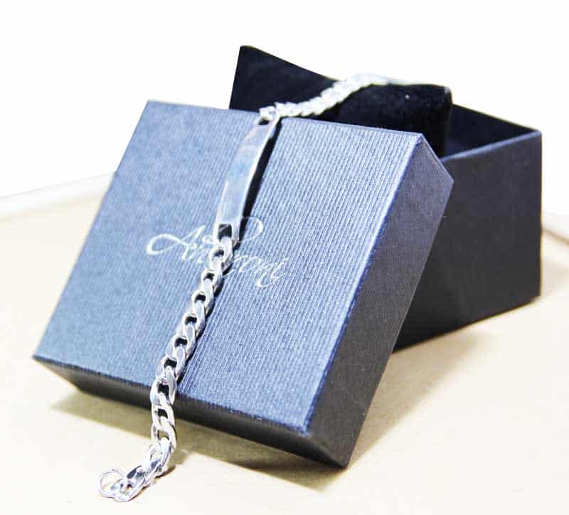 צמיד לגבר חוליות עבה מסטיל (פלדת אל-חלד) עם פלטה חלקה