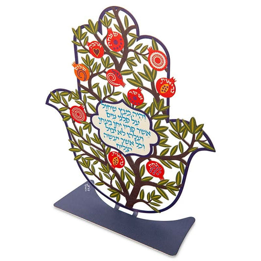 סטנד חמסה שולחני "כעץ שתול" (20*23 ס"מ) צבעונית  - ע"י האמנית דורית קליין