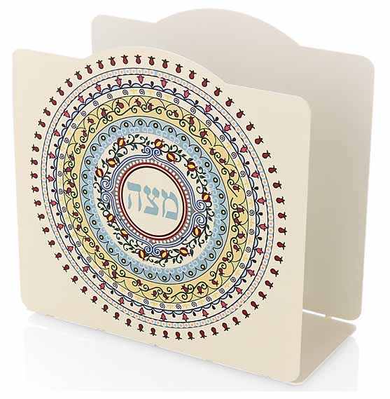 מעמד מצה "מנדלה" מעוצב (19*16 ס"מ) ממתכת - האומנית דורית קליין