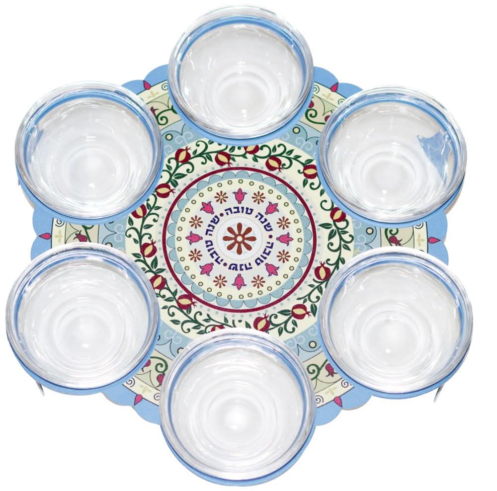 מיני קערה (5*25*25 ס"מ) לסימני ראש השנה "מעגל רימונים" - האמנית דורית קליין