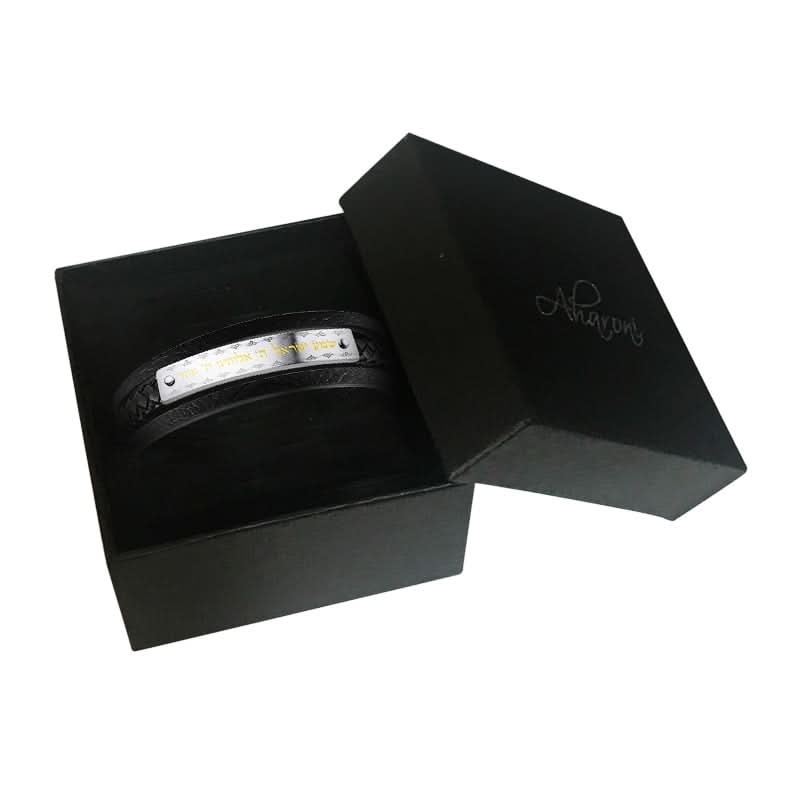 צמיד עור בקופסא