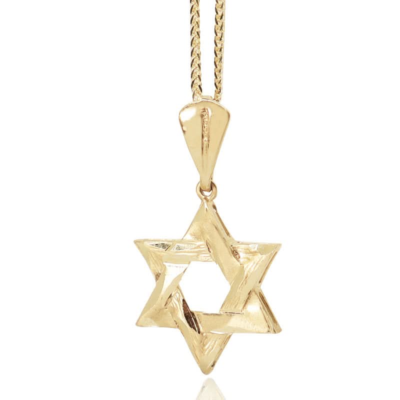 תליון מגן דוד קטן (1.5*1.3 ס"מ) מזהב צהוב 14 קראט לגבר או אישה