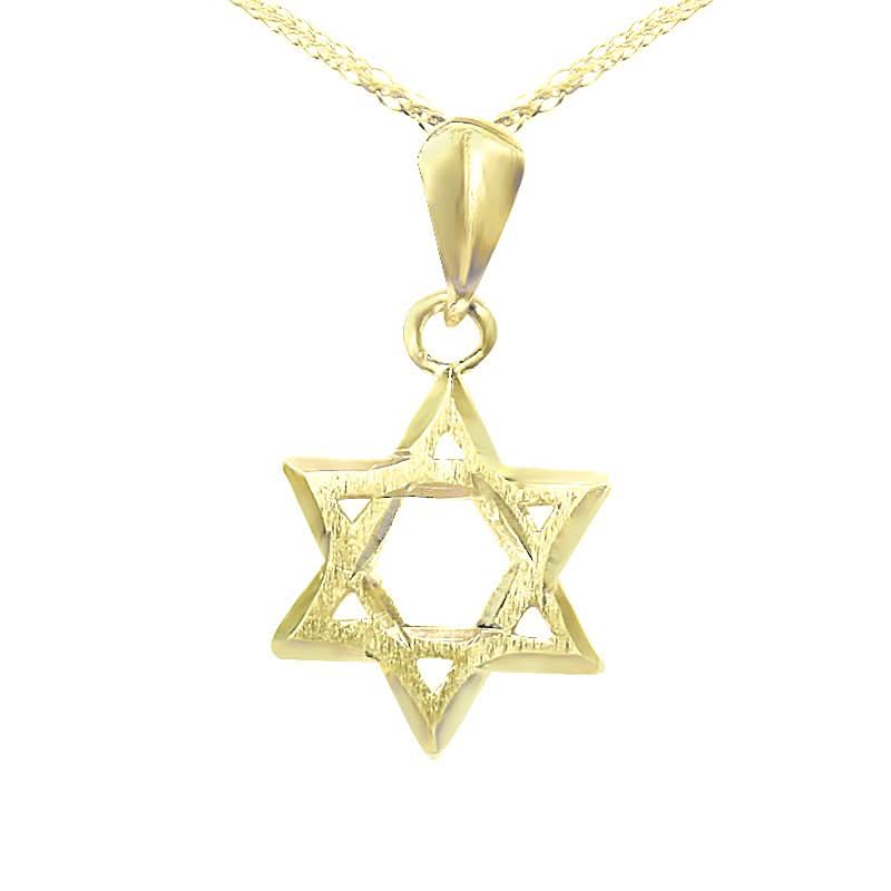 תליון מגן דוד (1.6*1.4 ס"מ) מזהב צהוב 14 קראט לגבר או אישה