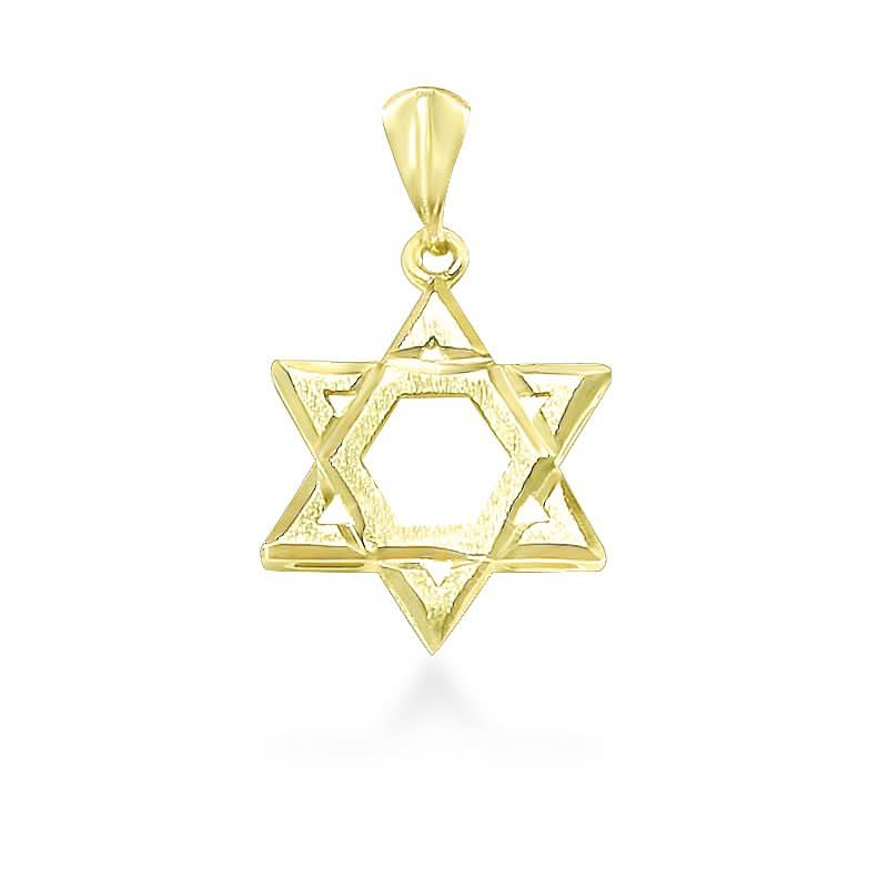 תליון "מגן דוד" (2*1.7 ס"מ) קלאסית מזהב צהוב 14 קראט