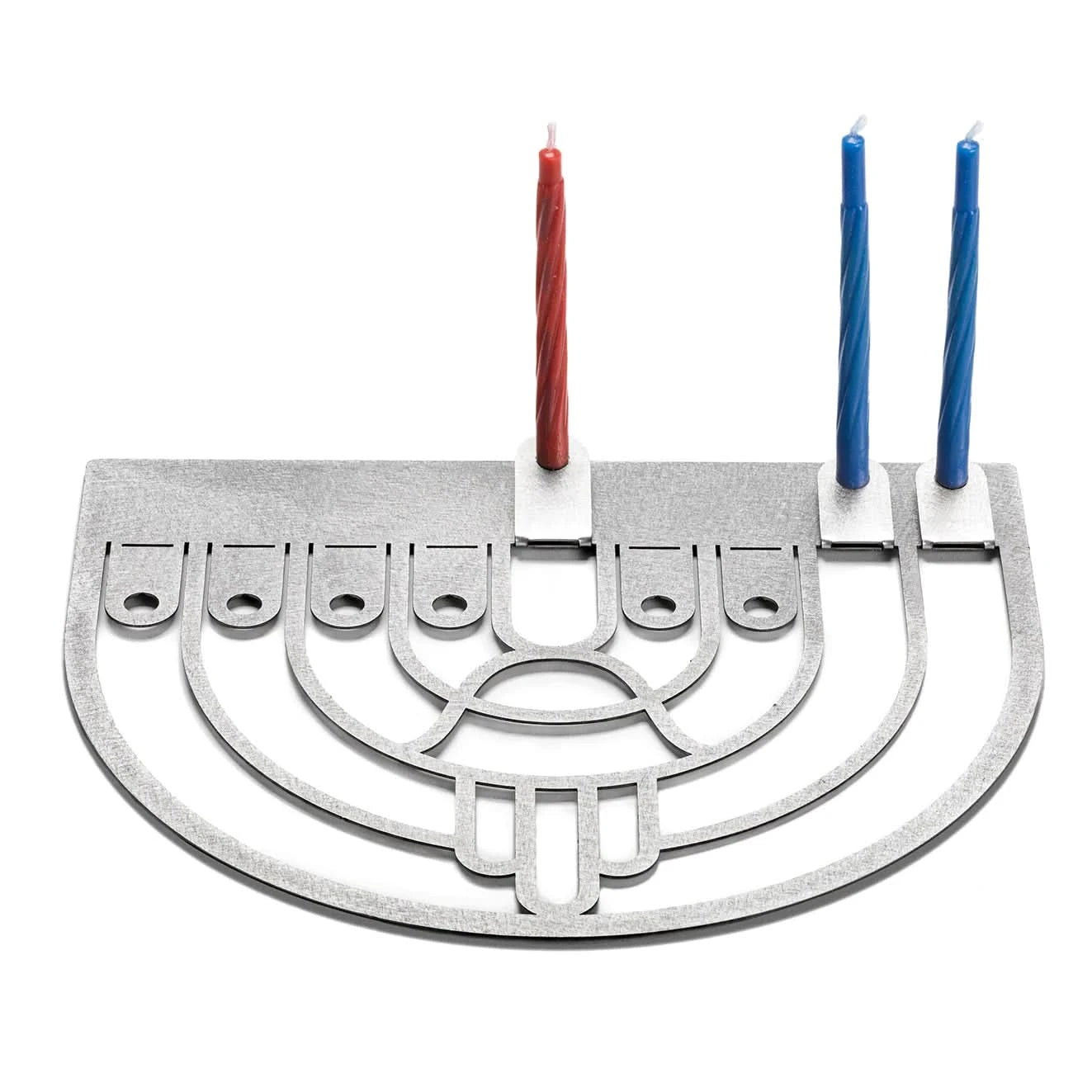 חנוכיית נרות מהודרת (25*19.6*1 ס"מ) מסטיל, ע"י האמנית שלי אגרונין