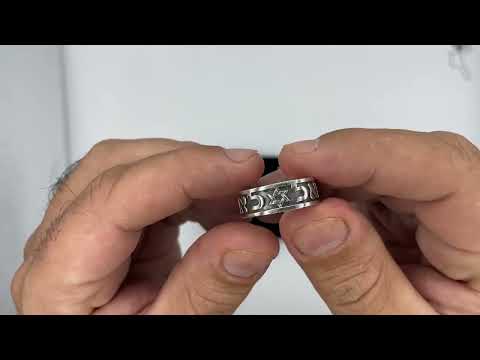 טבעת קבלה "ס.א.ל, א.ל.ד, ל.א.ו" מכסף 925 סטרלינג עם מגני דוד