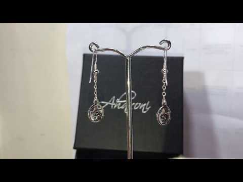 זוג עגילי "כתר" מכסף 925 קטנים (1.1 ס"מ) משובצים עם קריסטלים