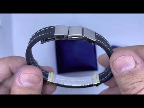 צמיד לגבר "ס.א.ל | ל.א.ו | א.ל.ד" מסטיל בכיתוב CNC, רצועה עם תפרים