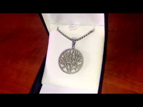 שרשרת סטיל "עץ החיים" (2.8 ס"מ) גימור מנצנץ, עם שרשרת עבה וחזקה