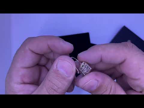 עגילי חושן (1.1*1.4 ס"מ) מכסף 925 משובצים ב-12 קריסטלים