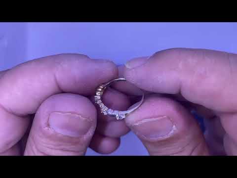 טבעת "לבבות" מכסף 925 עם ציפוי זהב צהוב \ אדום 14 קראט