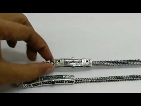 צמיד לגבר "יברכך ה וישמרך" מכסף 925 עם אבני לאפיס