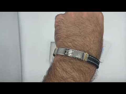 צמיד סטיל "אם אשכחך ירושלים תשכח ימיני" עם עיטורים סביב לגבר \ אישה