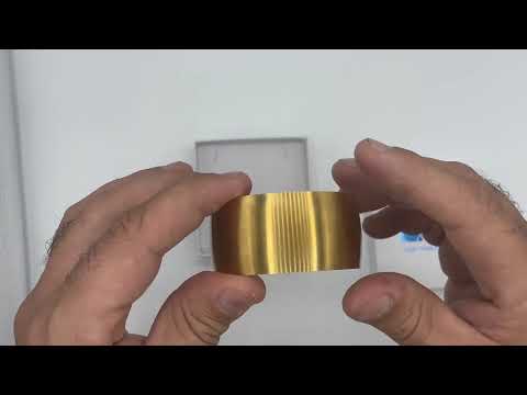 צמיד קשיח רחב (3 ס"מ) מסטיל, ציפוי PVD זהב צהוב