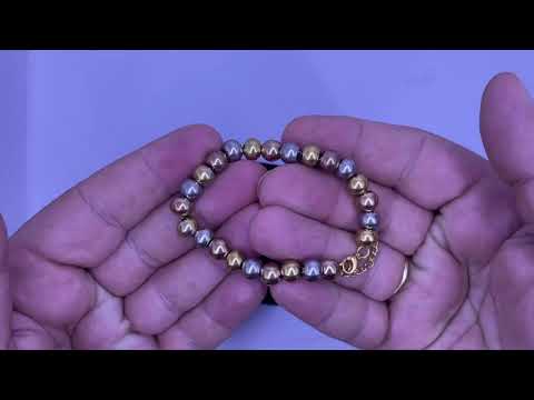 צמיד כדורים מסטיל (פלדת אל חלד) רפואי 316 יוקרתי לנשים (18 ס"מ הארכה ל-21 ס"מ)