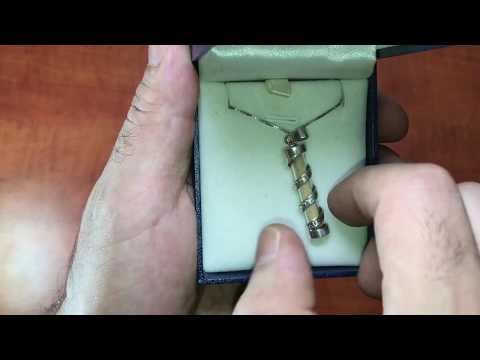 שרשרת מזוזה ספירלה "שמע ישראל" (3.7*0.9 ס"מ) מכסף 925 עם אדמה מארץ הקודש