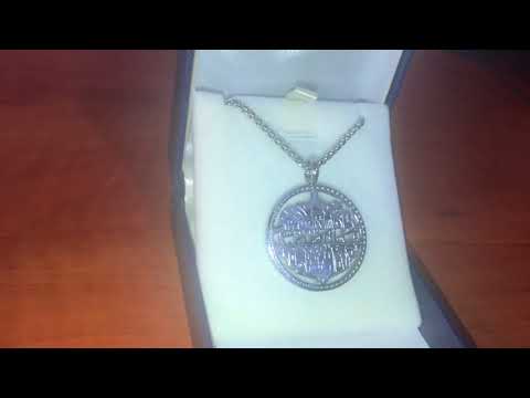 שרשרת "JERUSALEM" כיתוב חלול מסטיל (פלדת אל-חלד) עם חומות ירושלים