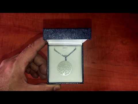 שרשרת סטיל "עץ החיים" (2.8 ס"מ) גימור מנצנץ, עם שרשרת עבה וחזקה