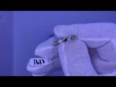 טבעת "לבבות" מכסף 925 ציפוי זהב עדינה לאישה משובצת קריסטלים