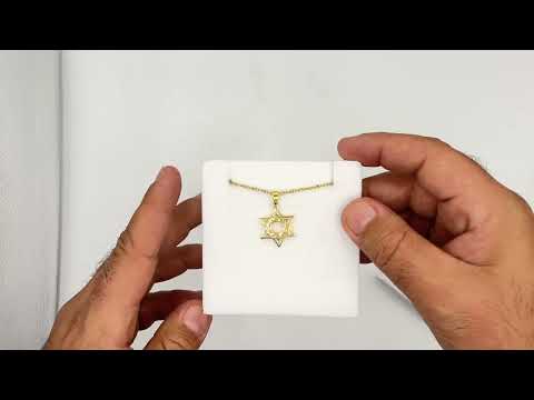 שרשרת מגן דוד (2.2 ס"מ) מסטיל (פלדת אל-חלד), ציפוי זהב