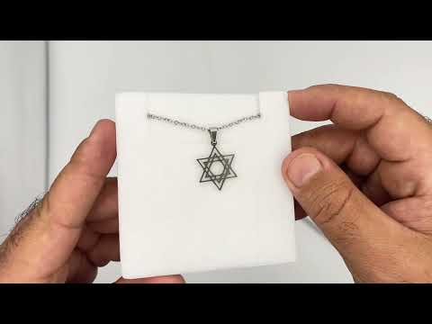 שרשרת מגן דוד (2.2 ס"מ) מסטיל (פלדת אל-חלד)